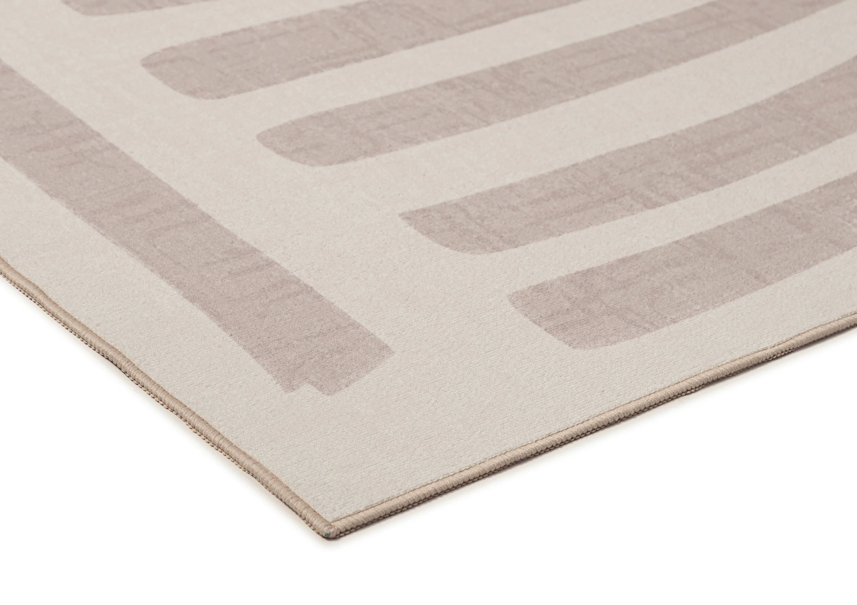 Perlha Beige and Grey Botanical Washable Rug - Image 10