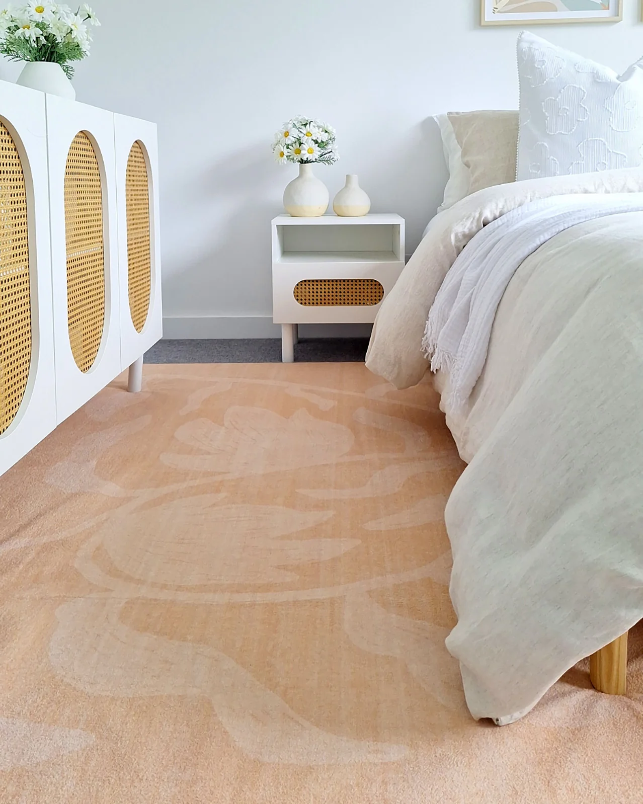 Pernilla Peach Botanical Washable Rug - Image 3