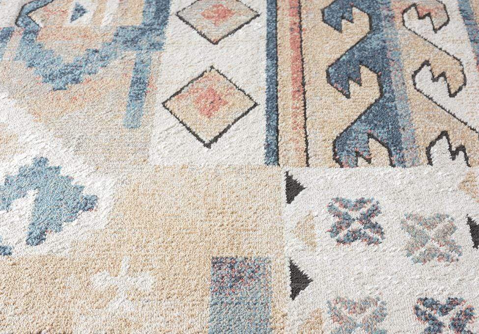 Pippa Orange And Blue Multi Colour Tribal Runner Rug - Image 5
