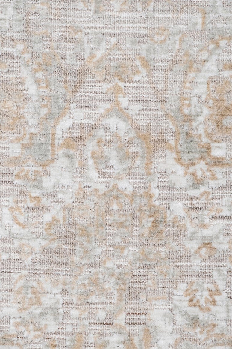 Piya Brown and Grey Traditional Distressed Rug - Image 13