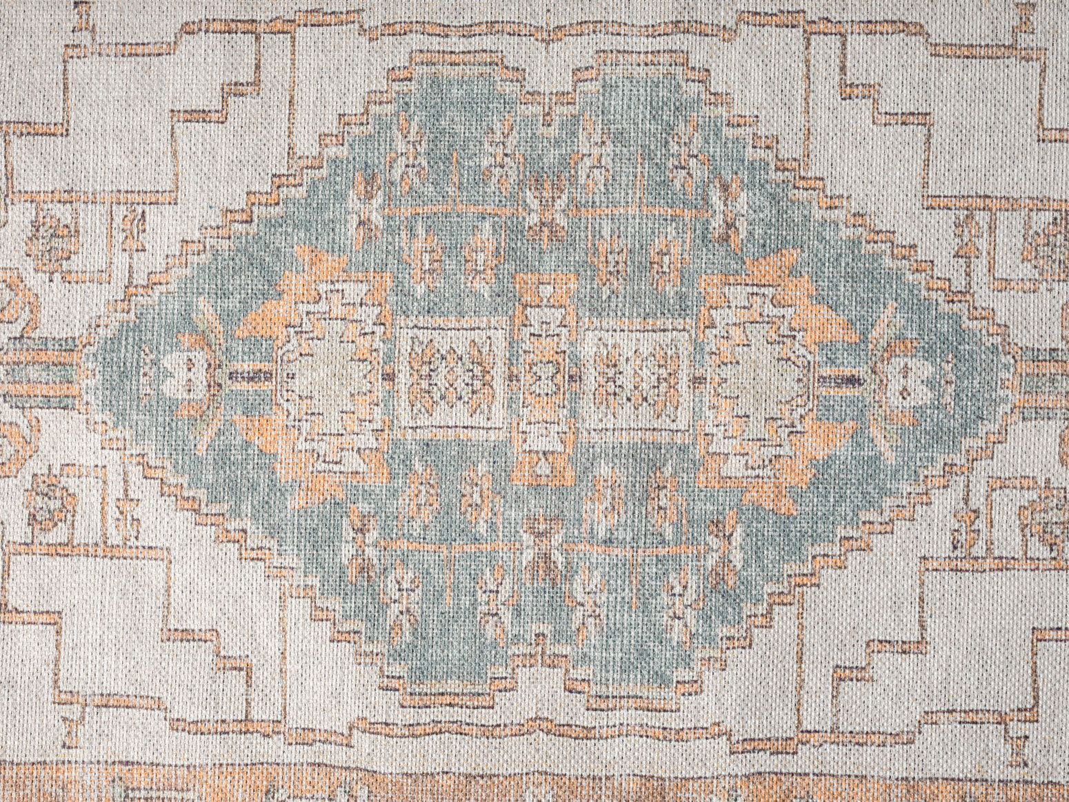 Priya Orange and Green Traditional Distressed Washable Rug - Image 13
