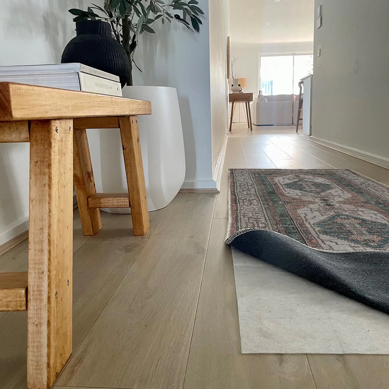 Priya Orange and Green Traditional Distressed Washable Runner Rug - Image 6