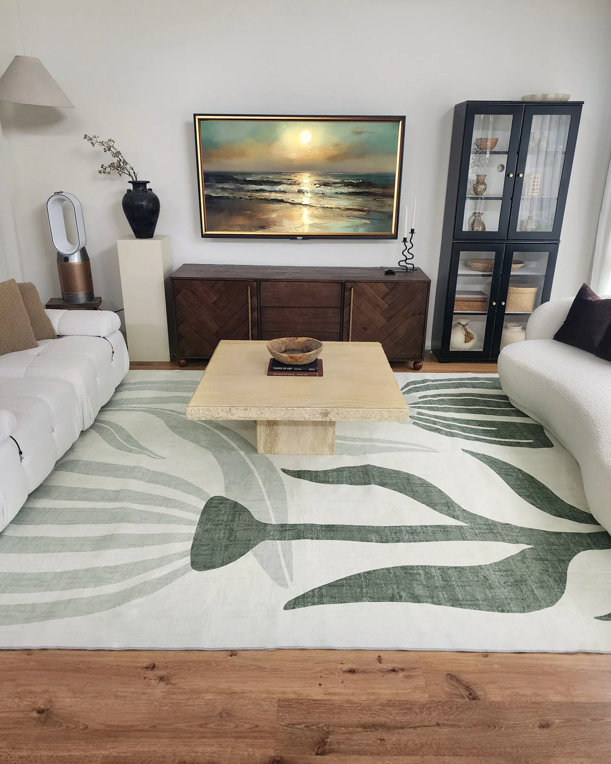 Quella Green Botanical Washable Rug - Image 2