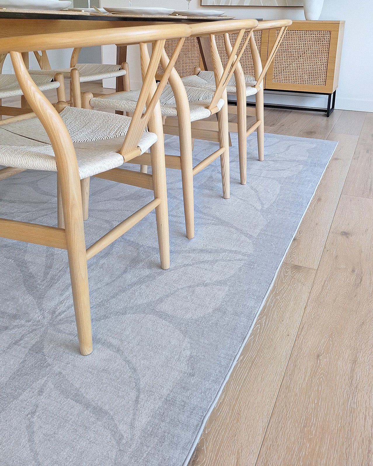 Rana Blue Botanical Washable Rug - Image 2