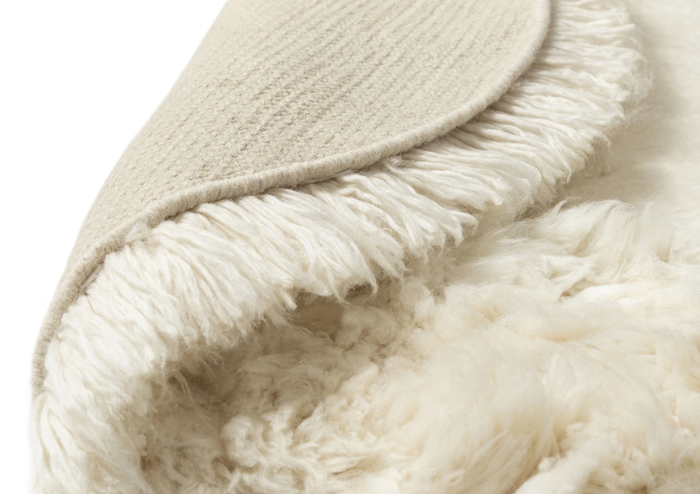 Rannis Natural Cream Oval Shag Rug - Image 2