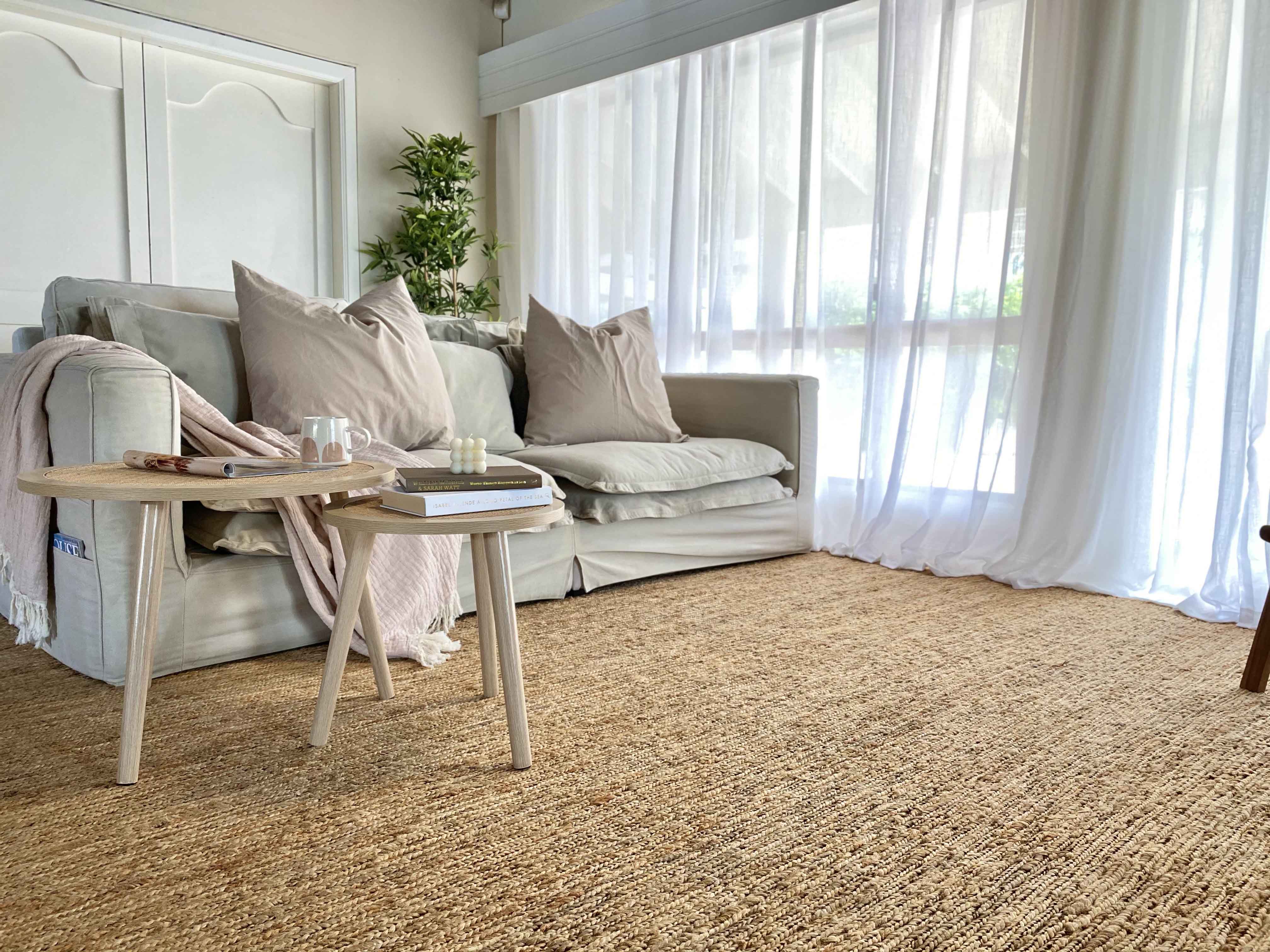 Raven Natural Tan Braided Jute Rug - Image 3