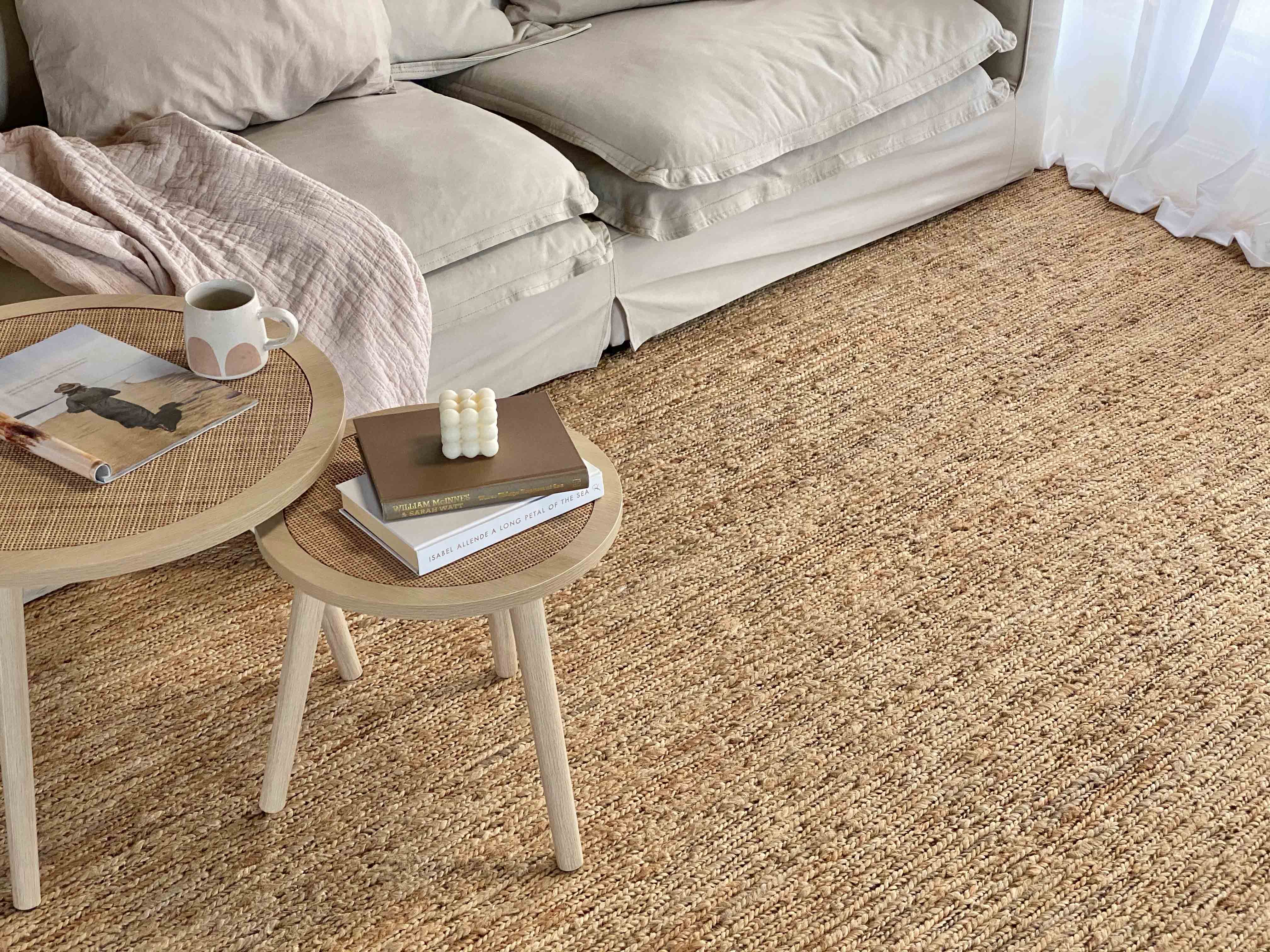 Raven Natural Tan Braided Jute Rug - Image 4