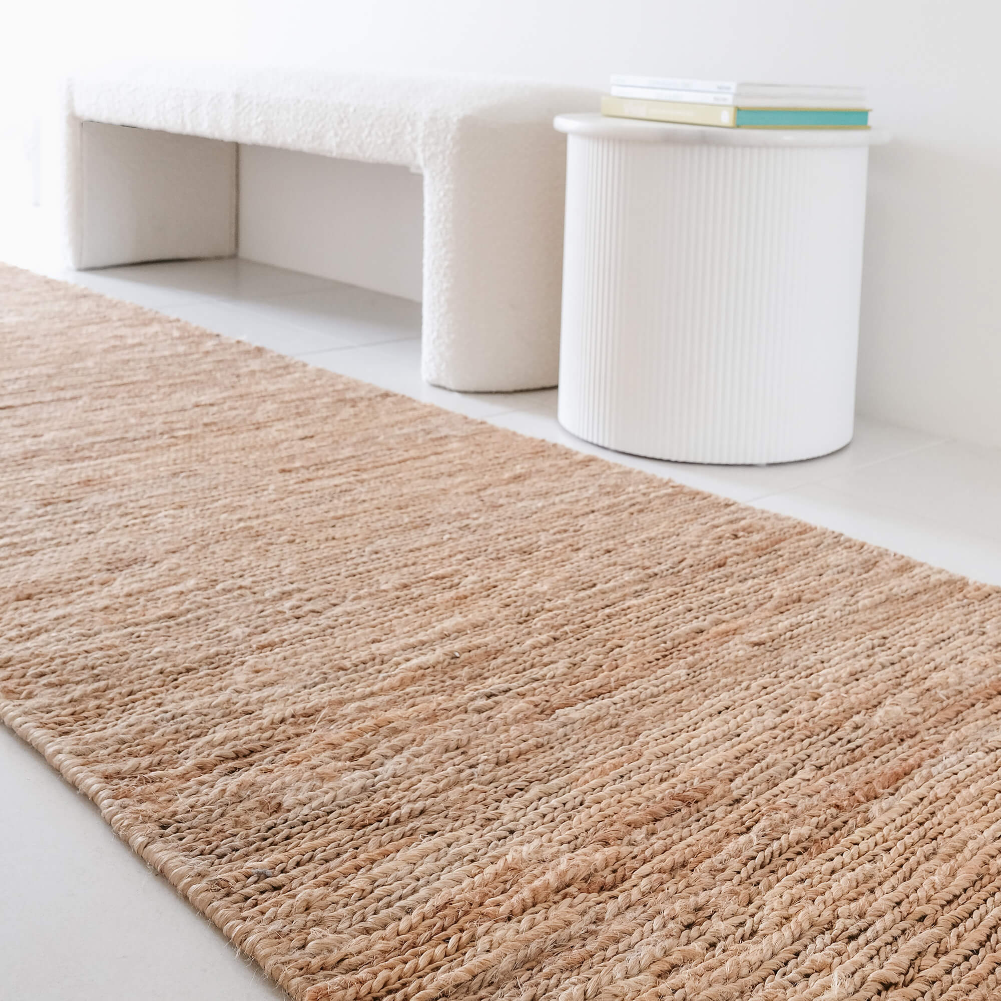 Raven Natural Tan Braided Jute Runner Rug - Image 5
