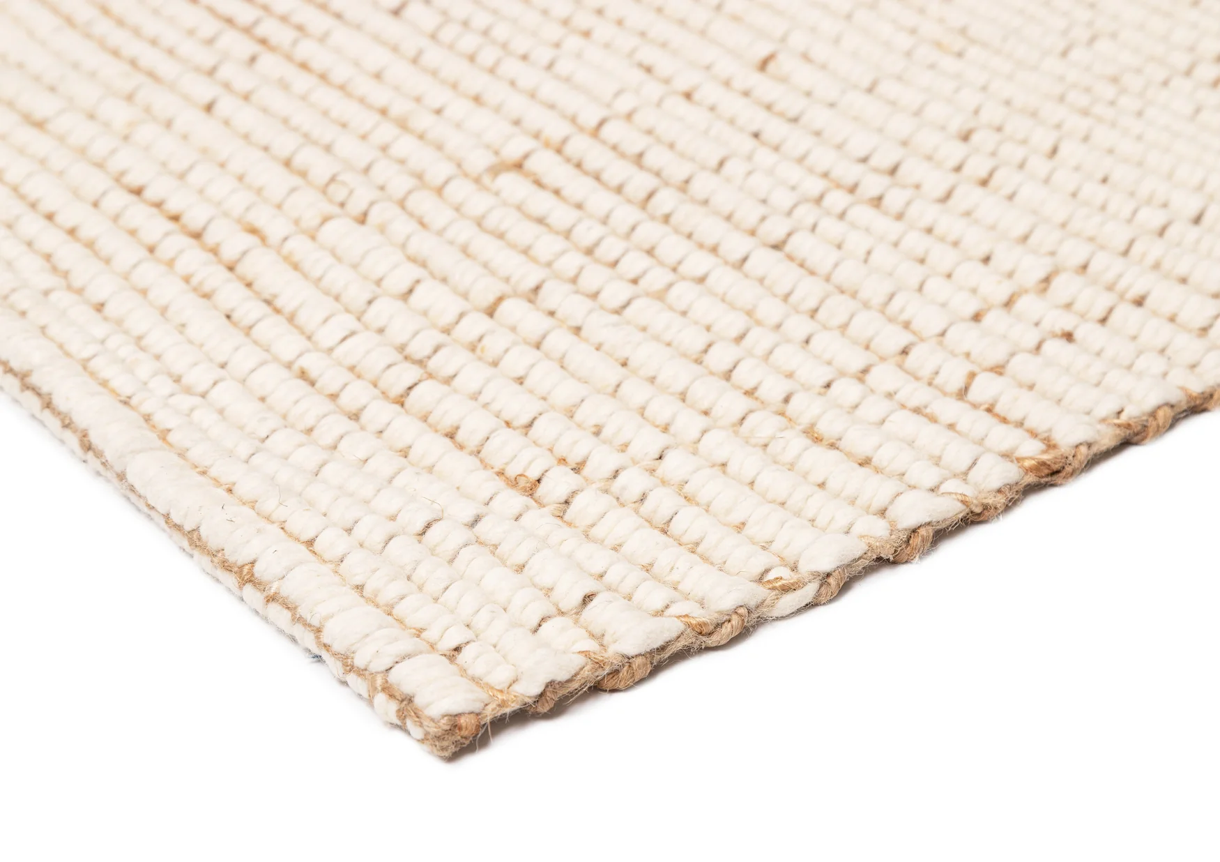 Reema Ivory Cream Jute and Wool Textured Rug - Image 11