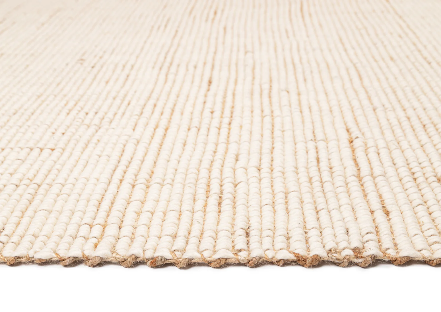Reema Ivory Cream Jute and Wool Textured Rug - Image 12