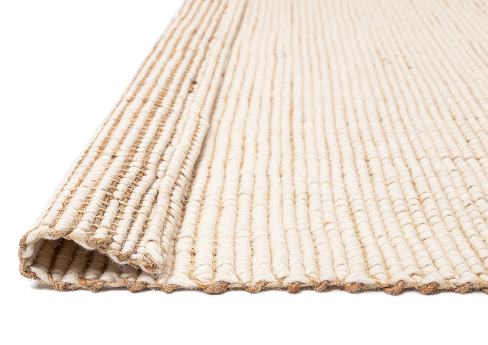 Reema Ivory Cream Jute and Wool Textured Rug - Image 13