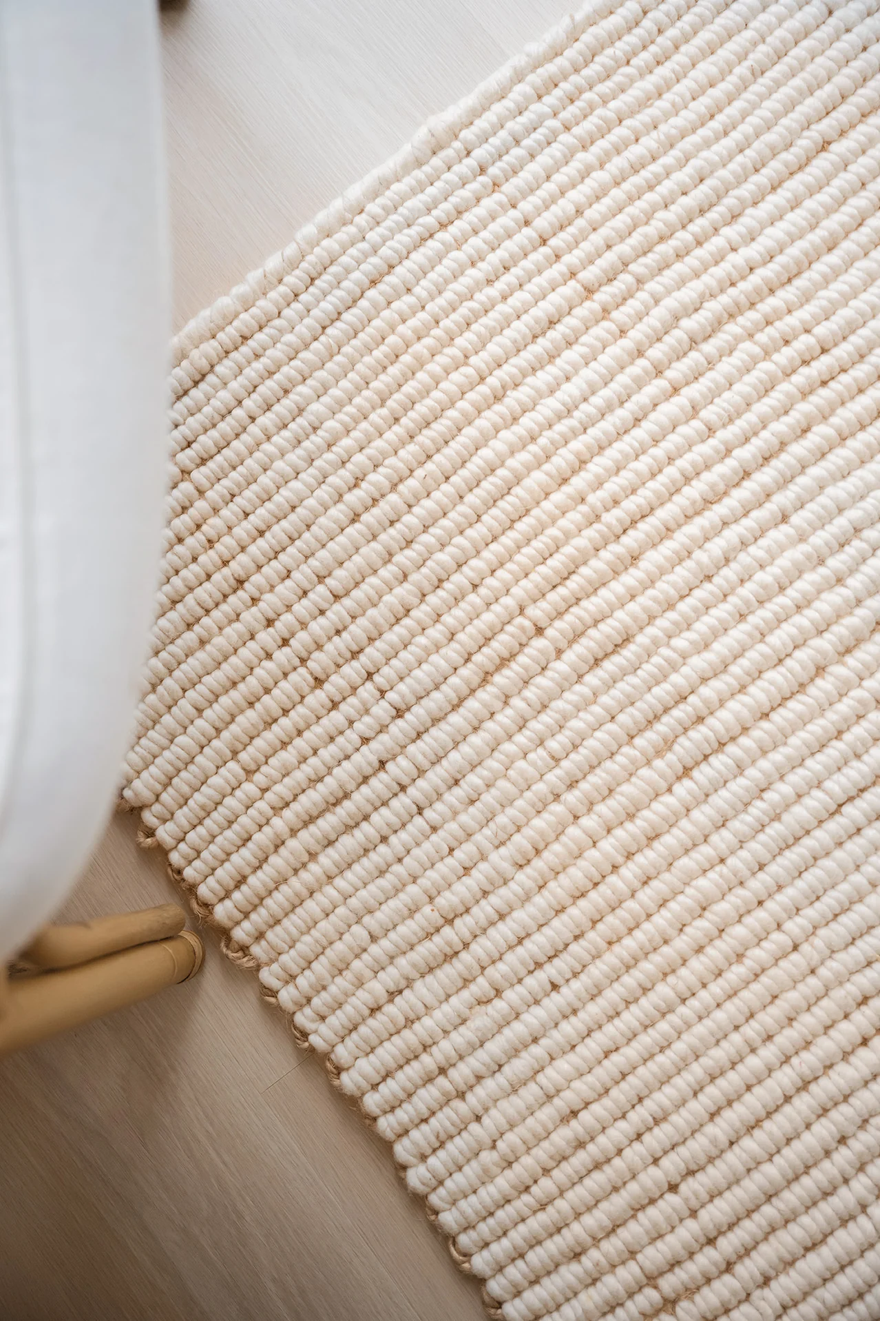 Reema Ivory Cream Jute and Wool Textured Rug - Image 4
