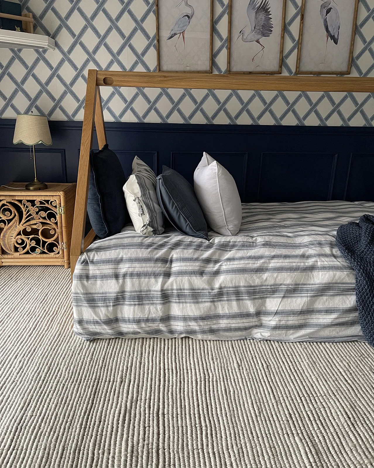 Reema Ivory Cream Jute and Wool Textured Rug - Image 8