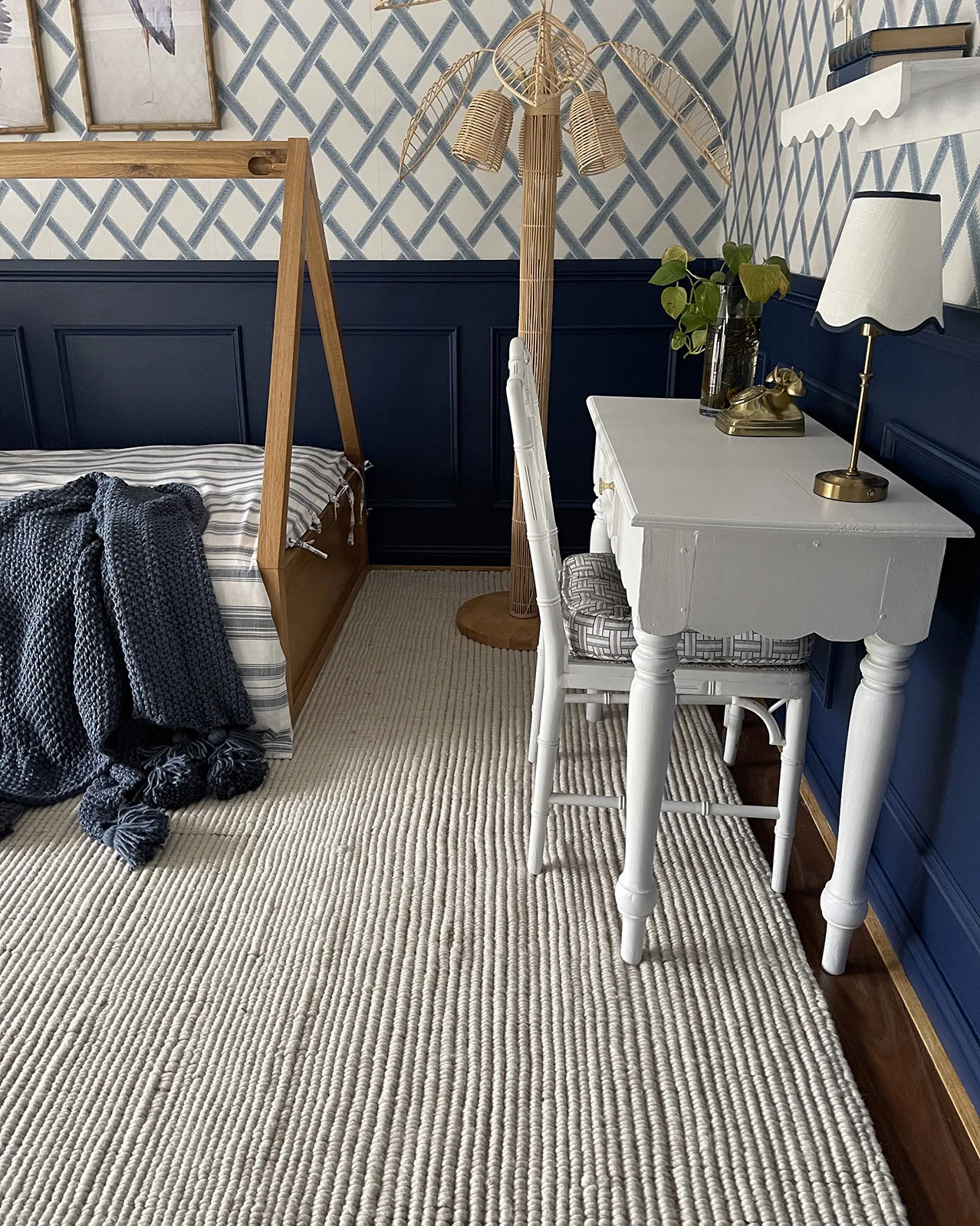 Reema Ivory Cream Jute and Wool Textured Rug - Image 9