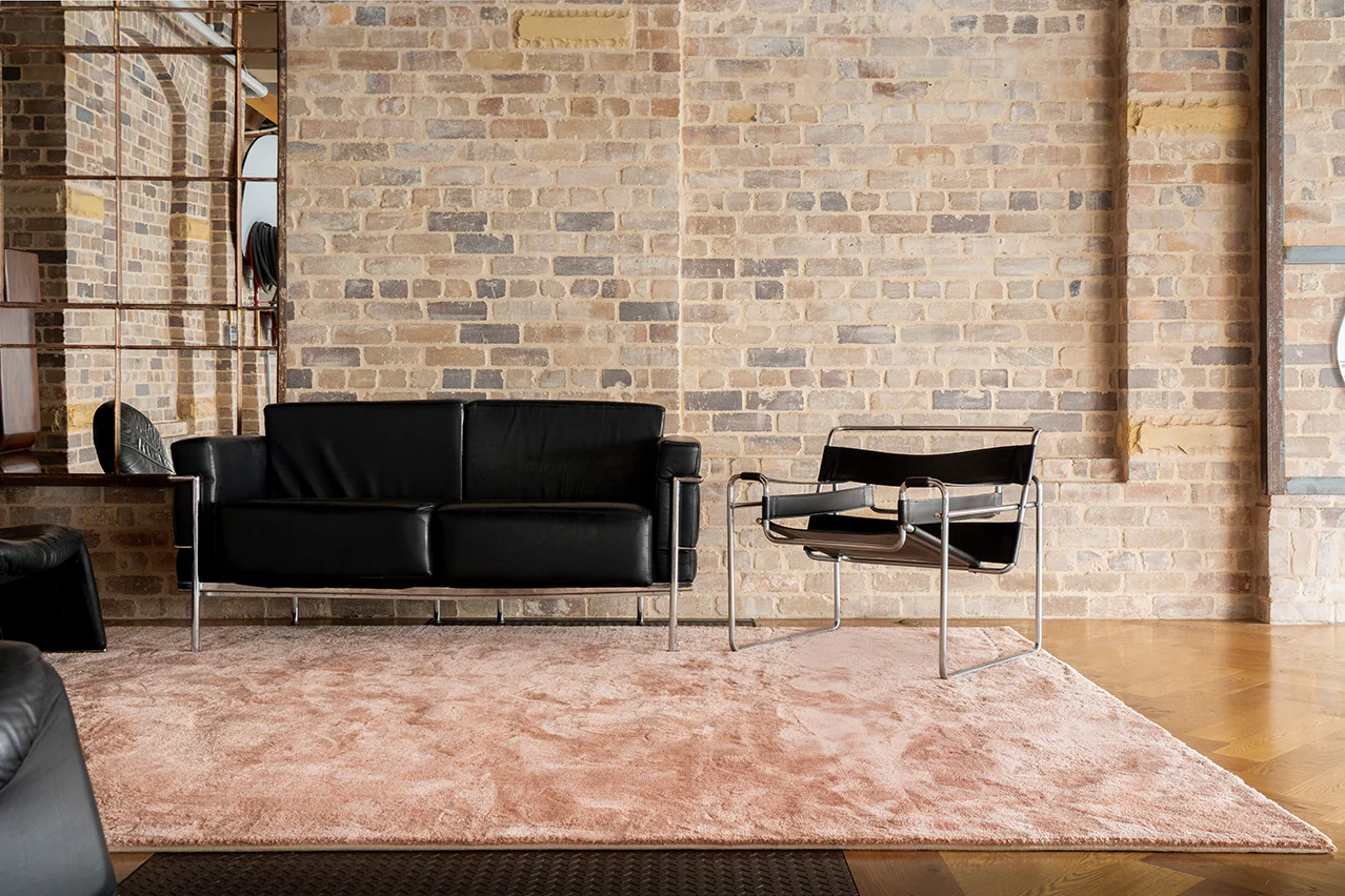 Reese Warm Peach Shag Rug - Image 3