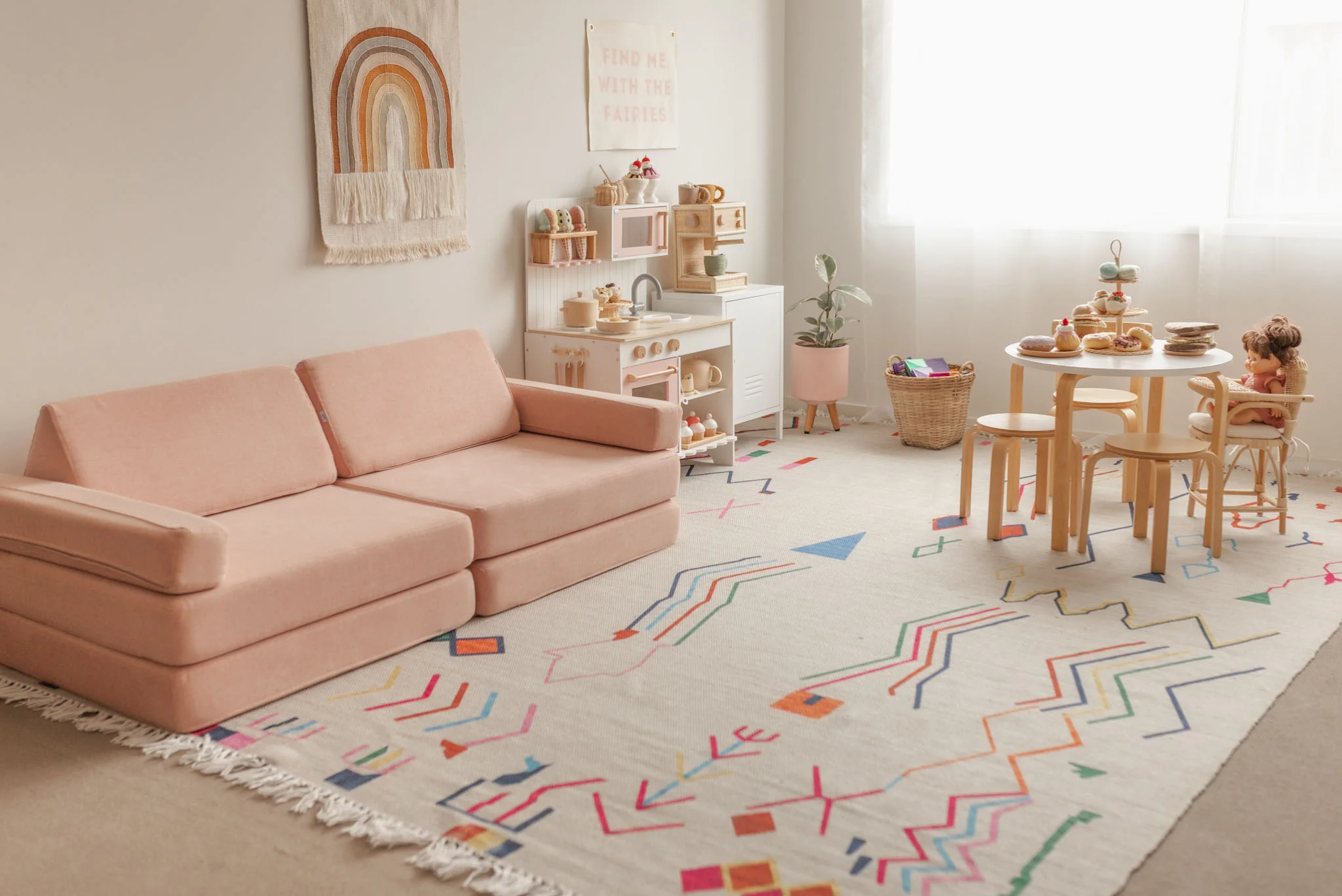 Remi Ivory Multi-Colour Abstract Tribal Indoor Outdoor Rug - Image 10