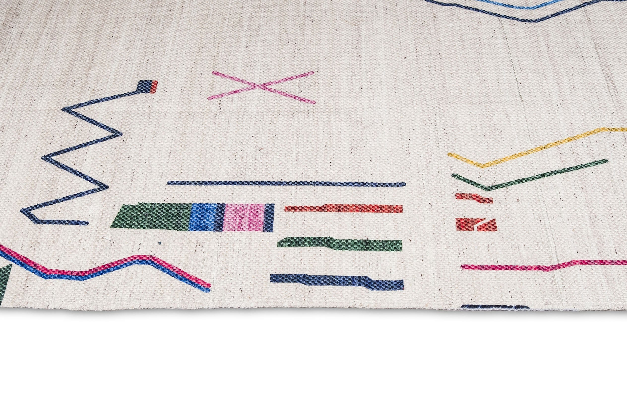 Remi Ivory Multi-Colour Abstract Tribal Indoor Outdoor Rug - Image 16