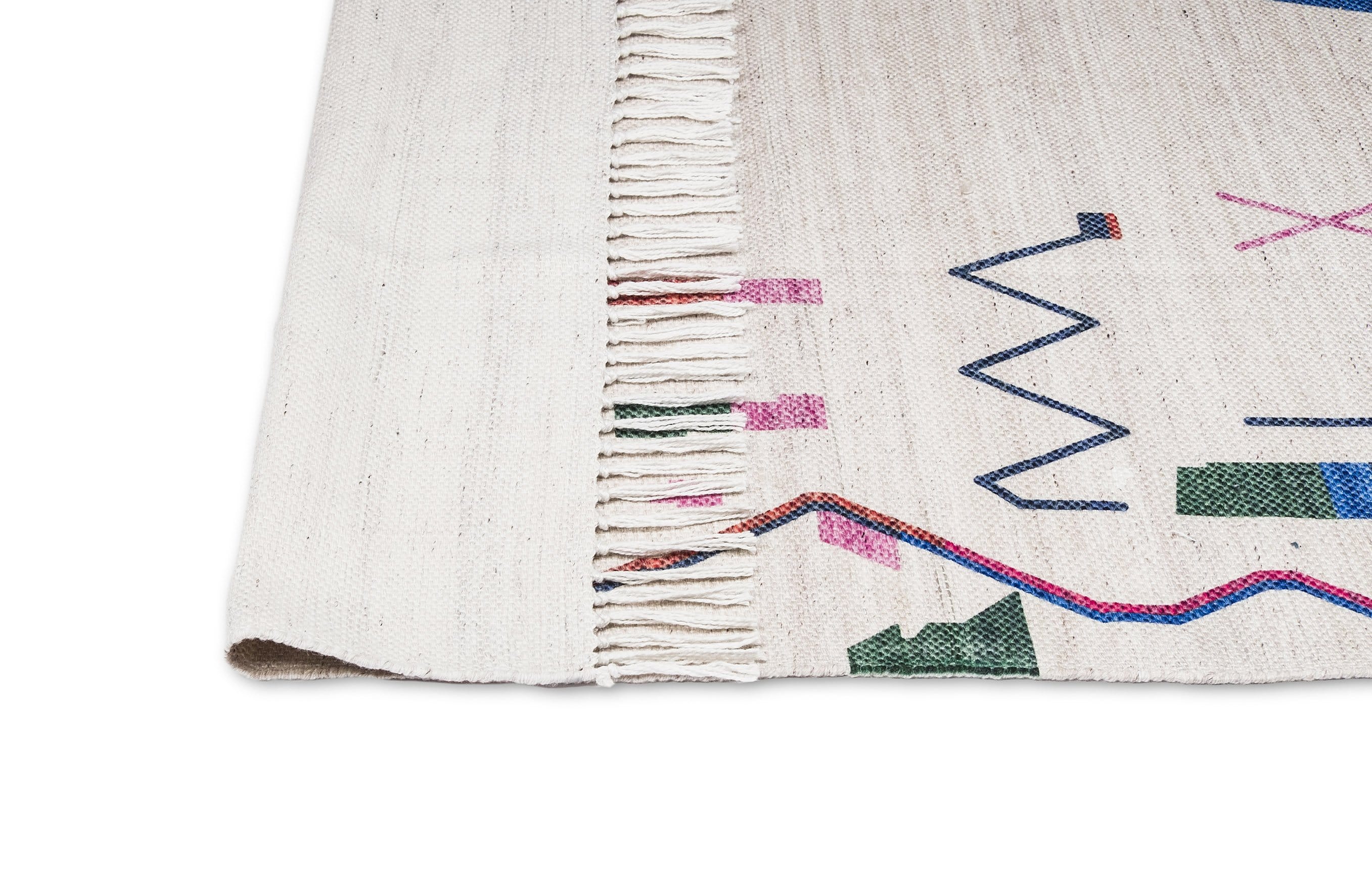 Remi Ivory Multi-Colour Abstract Tribal Indoor Outdoor Rug - Image 17