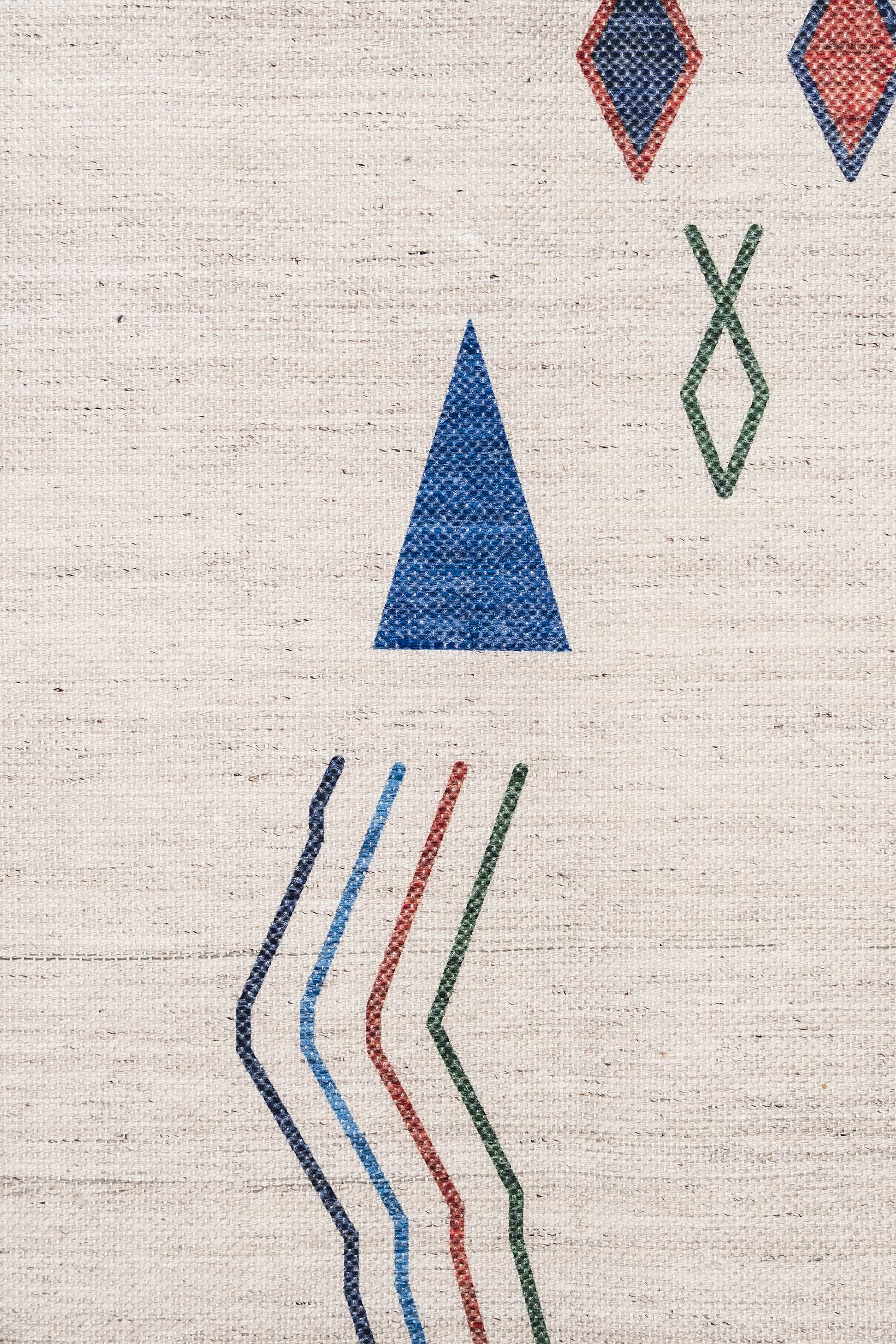 Remi Ivory Multi-Colour Abstract Tribal Indoor Outdoor Rug - Image 18