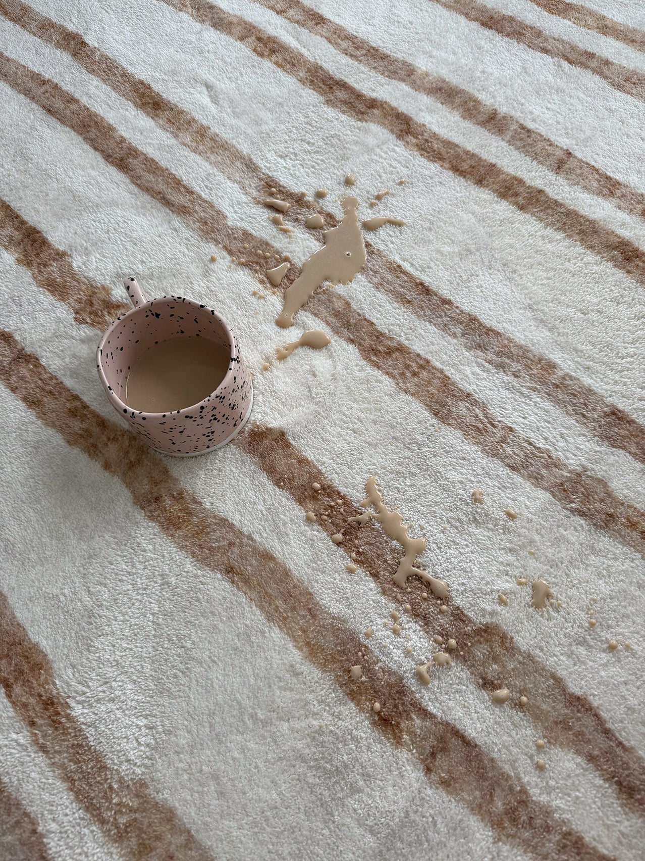 Rhow Neutral Striped Washable Rug - Image 11