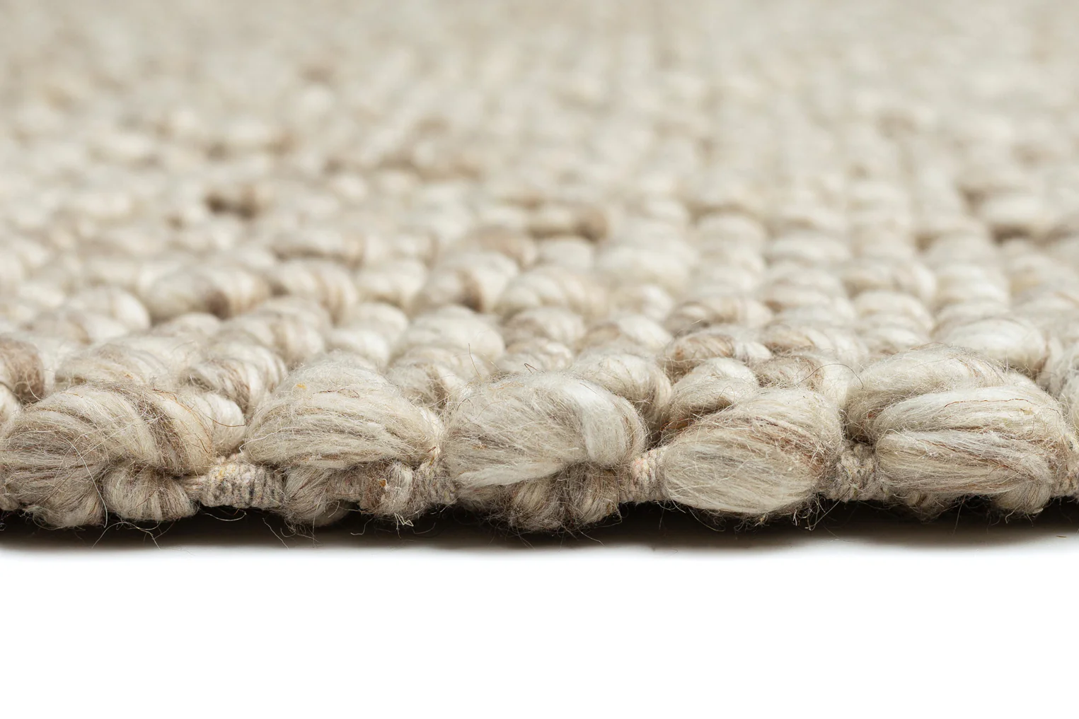Rila Cream and Beige Marbled Wool Rug - Image 12