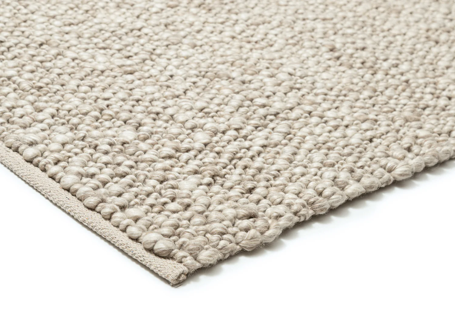 Rila Cream and Beige Marbled Wool Rug - Image 8