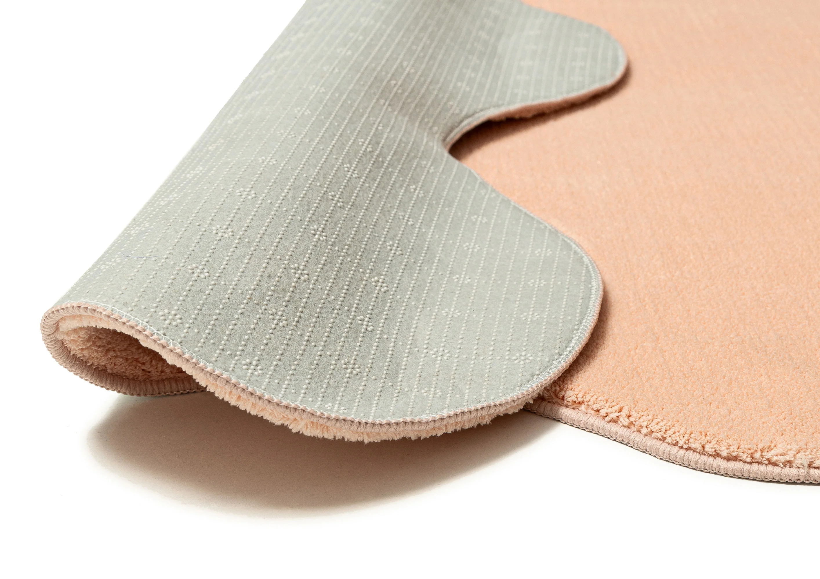 Robyn Peach Pink Scallop Washable Rug - Image 15