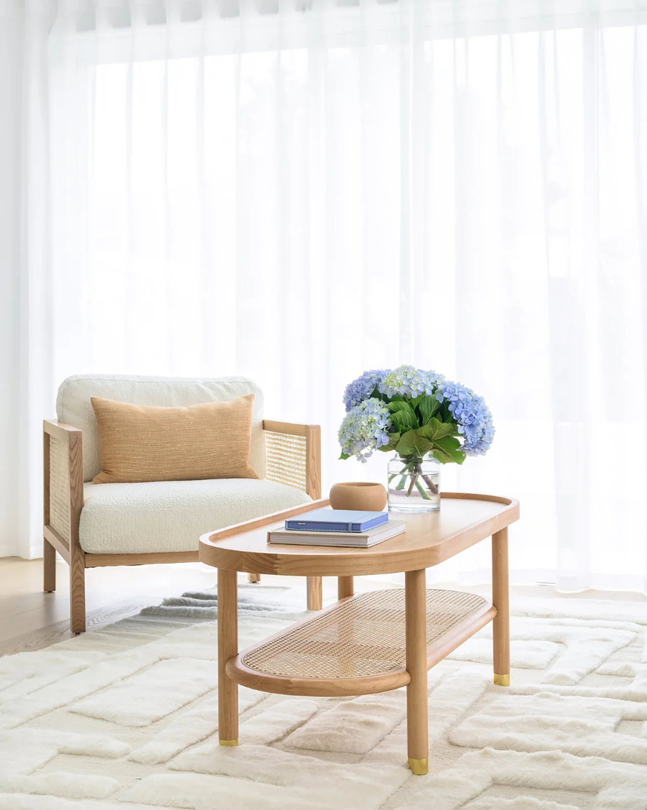 Rolini Ivory Abstract Textured Wool Rug - Image 8