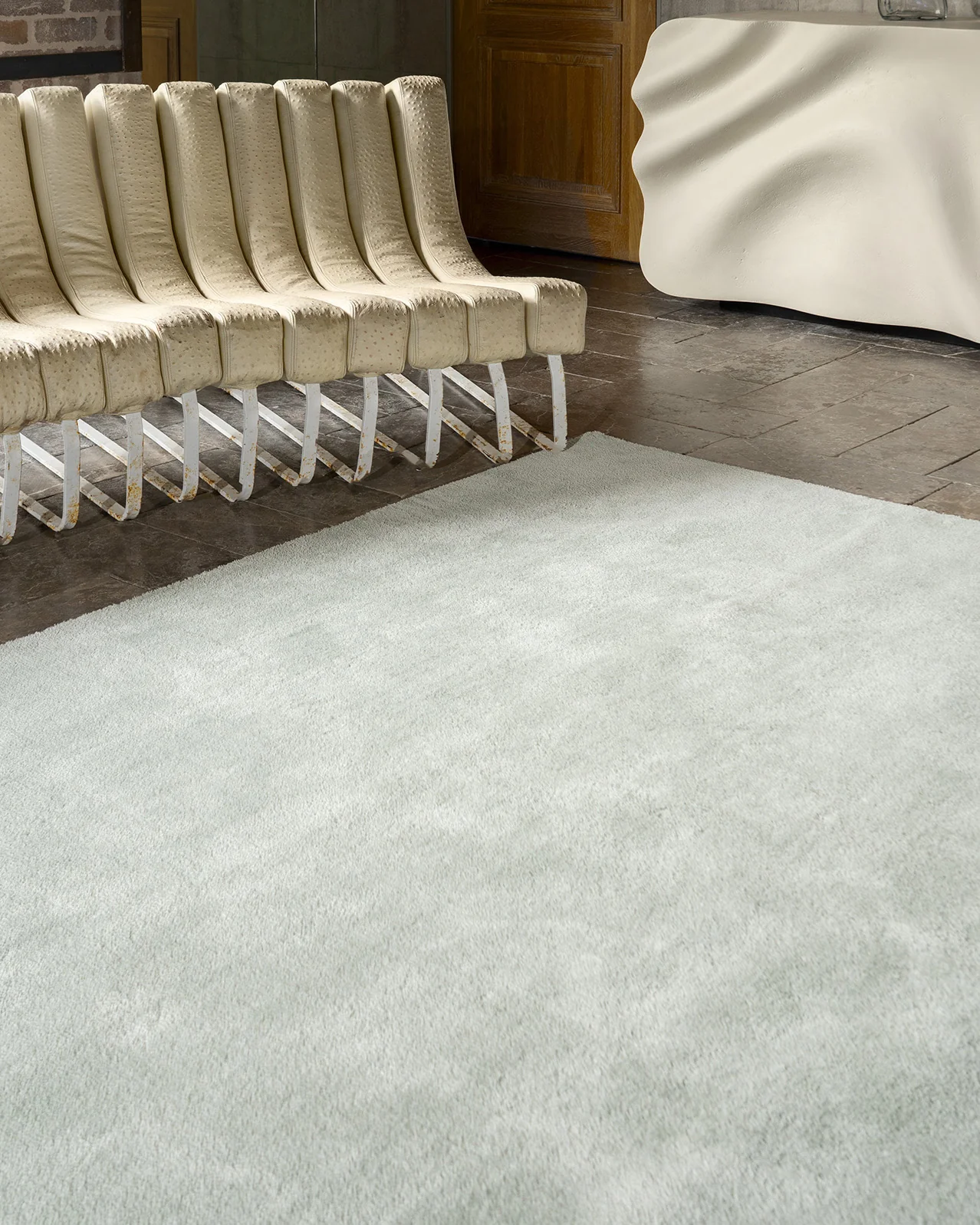 Romilly Sage Green Shag Rug - Image 2