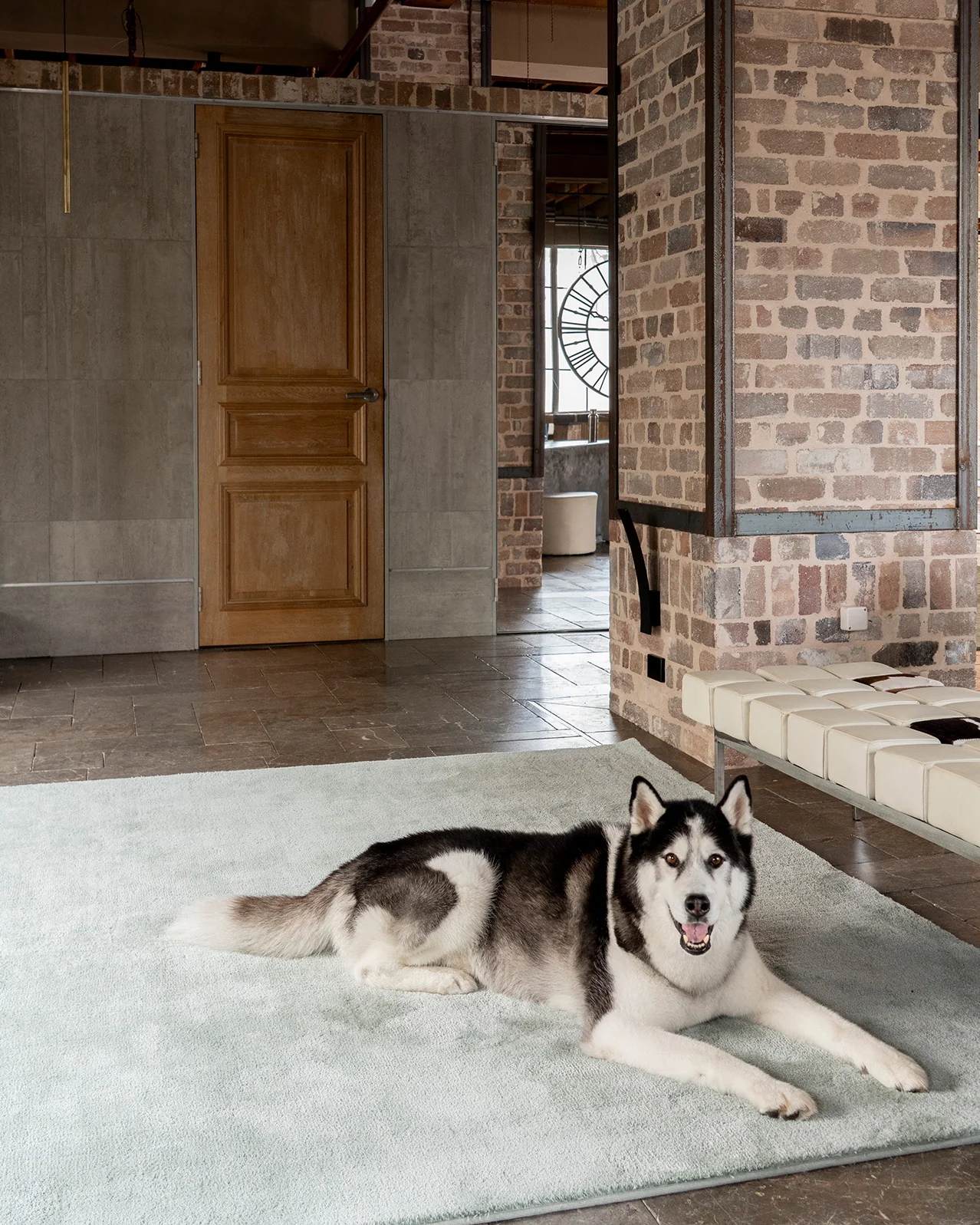 Romilly Sage Green Shag Rug - Image 3