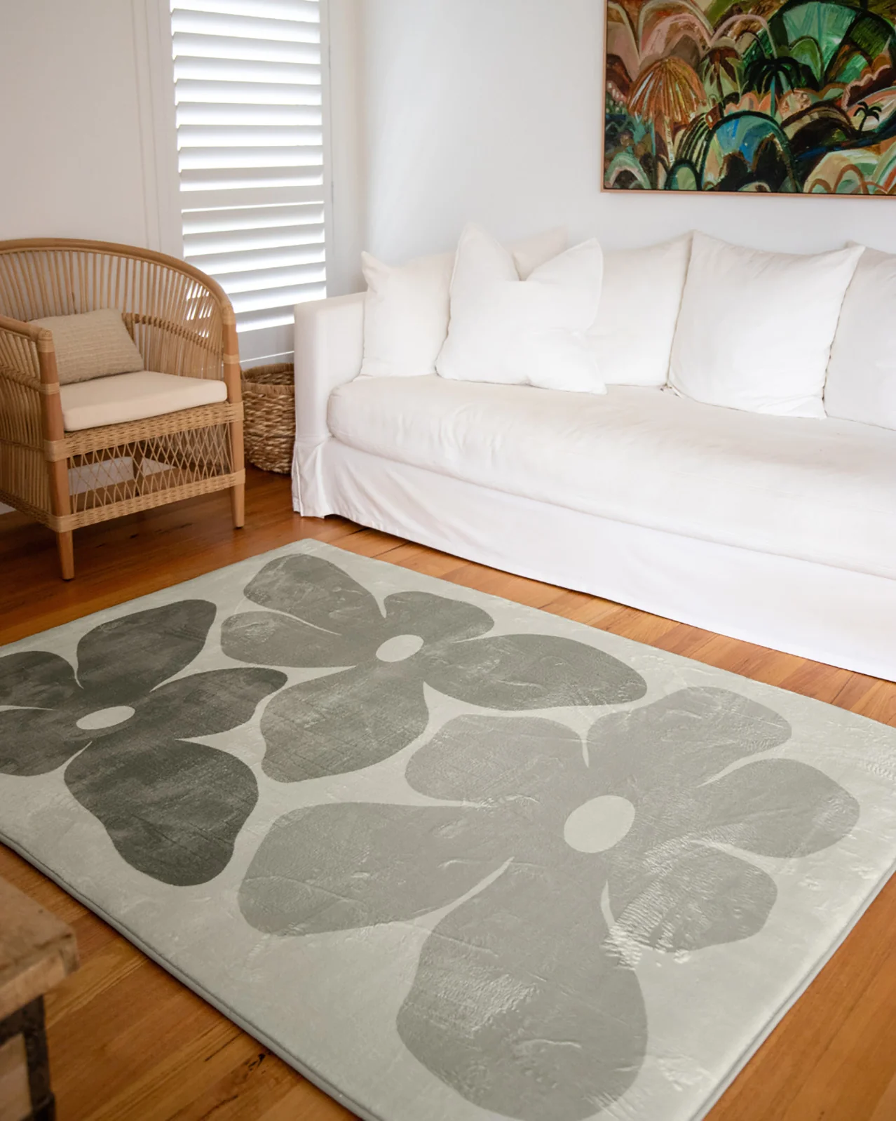Rory Grey Green Flowers Rollie Pollie Playmat - Image 2