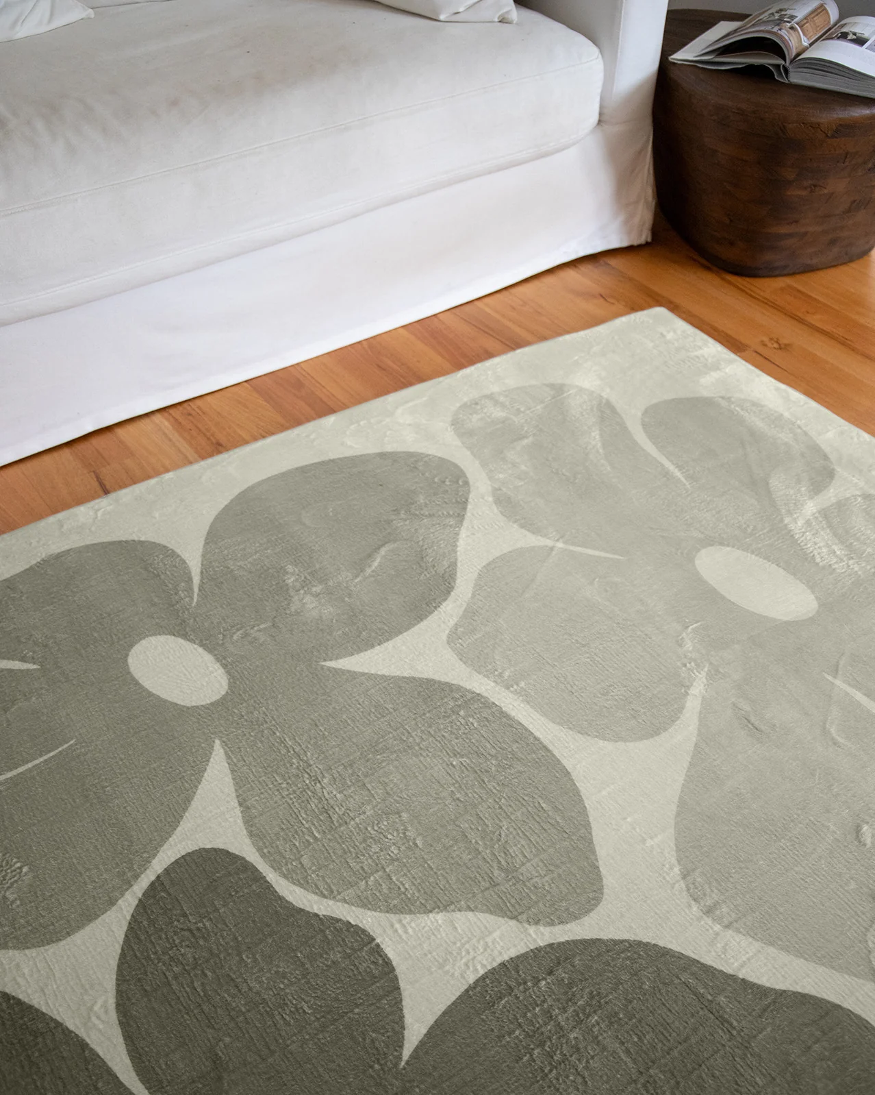 Rory Grey Green Flowers Rollie Pollie Playmat - Image 4