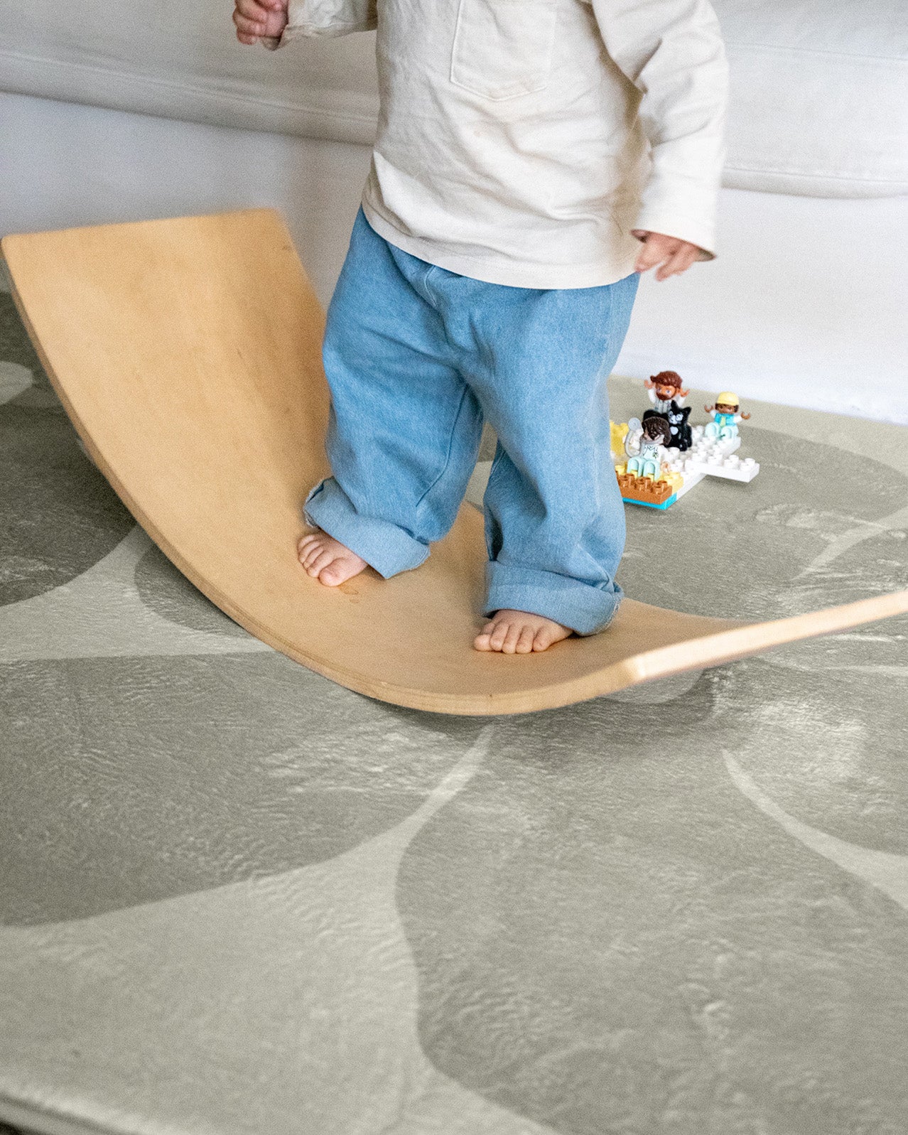 Rory Grey Green Flowers Rollie Pollie Playmat - Image 5