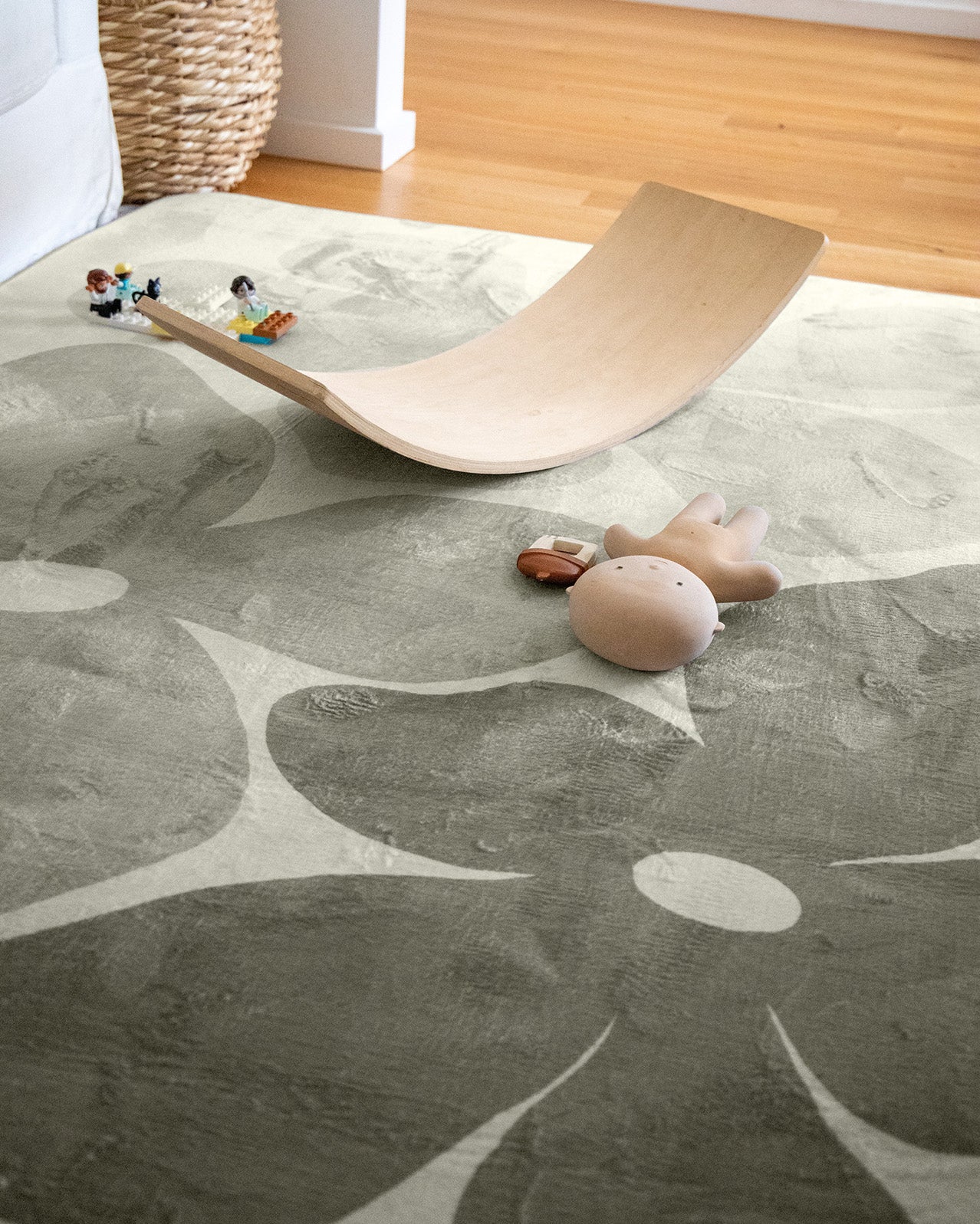 Rory Grey Green Flowers Rollie Pollie Playmat - Image 6