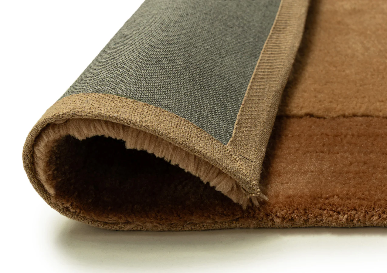 Rozanda Brown Bordered Shag Rug - Image 11