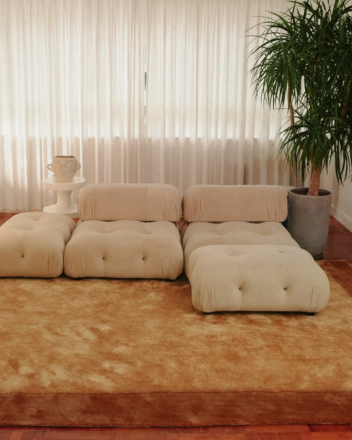 Rozanda Brown Bordered Shag Rug - Image 2