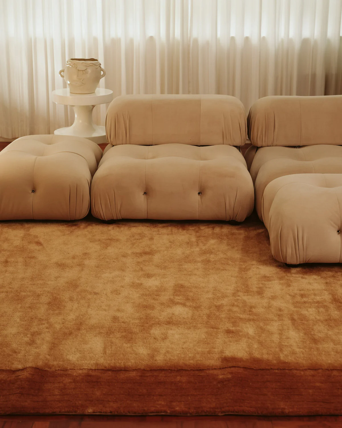 Rozanda Brown Bordered Shag Rug - Image 6