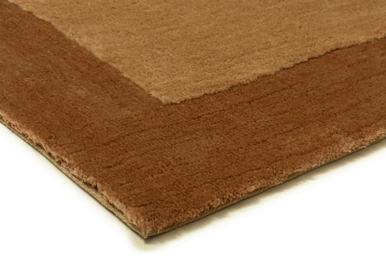 Rozanda Brown Bordered Shag Rug - Image 8