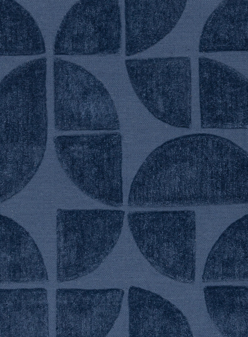 Rue Navy Blue Geometric Washable Wool Rug - Image 7