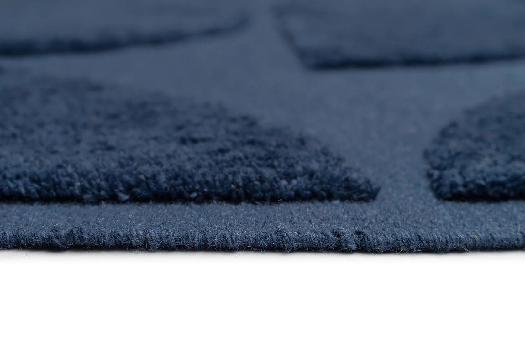 Rue Navy Blue Geometric Washable Wool Rug - Image 8