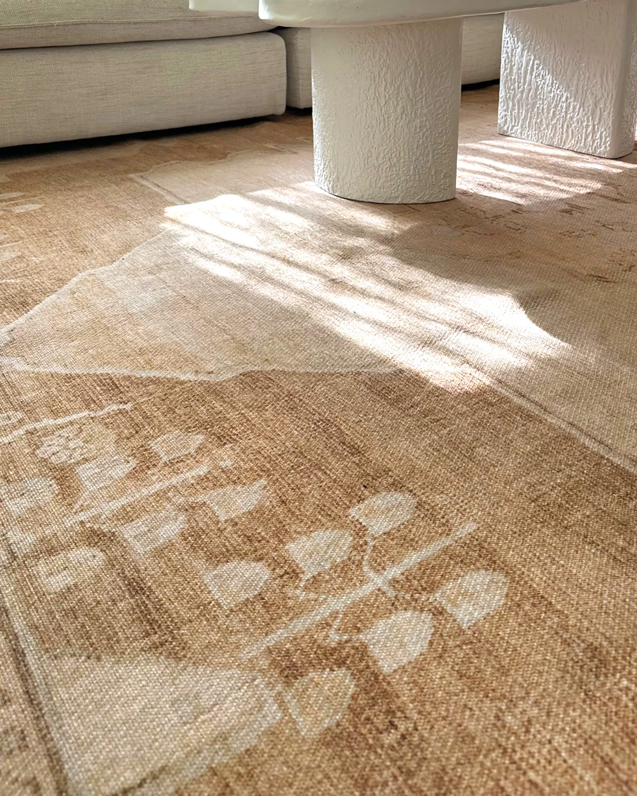 Sabine Cream and Rust Medallion Washable Rug - Image 3