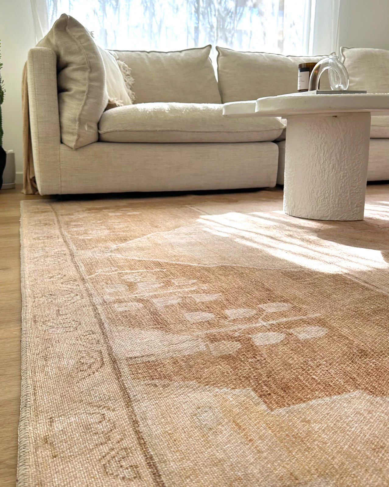 Sabine Cream and Rust Medallion Washable Rug - Image 4