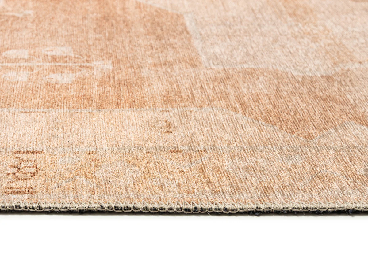 Sabine Cream and Rust Medallion Washable Rug - Image 8