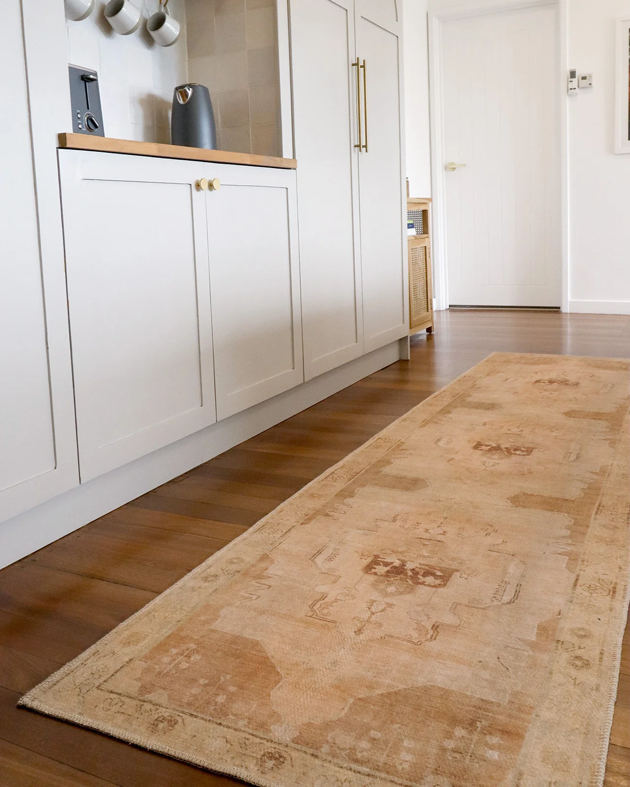 Sabine Cream and Rust Medallion Washable Runner Rug - Image 4