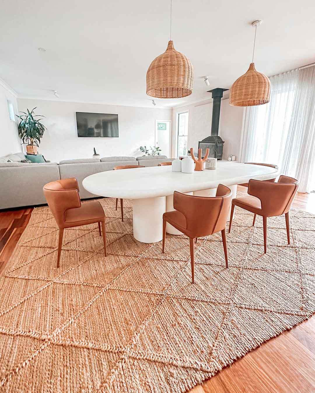 Sabra Diamond Lattice Jute Rug - Image 2