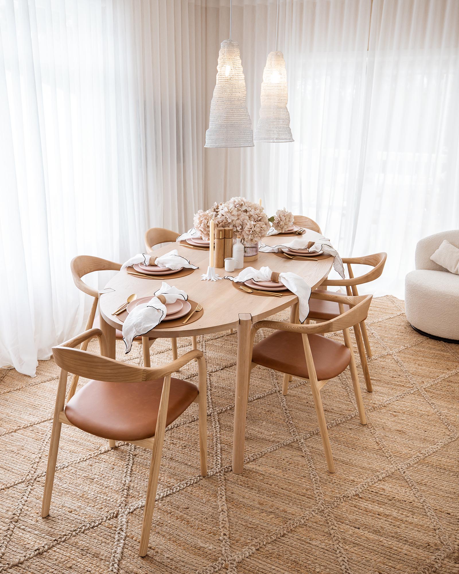 Sabra Diamond Lattice Jute Rug - Image 7