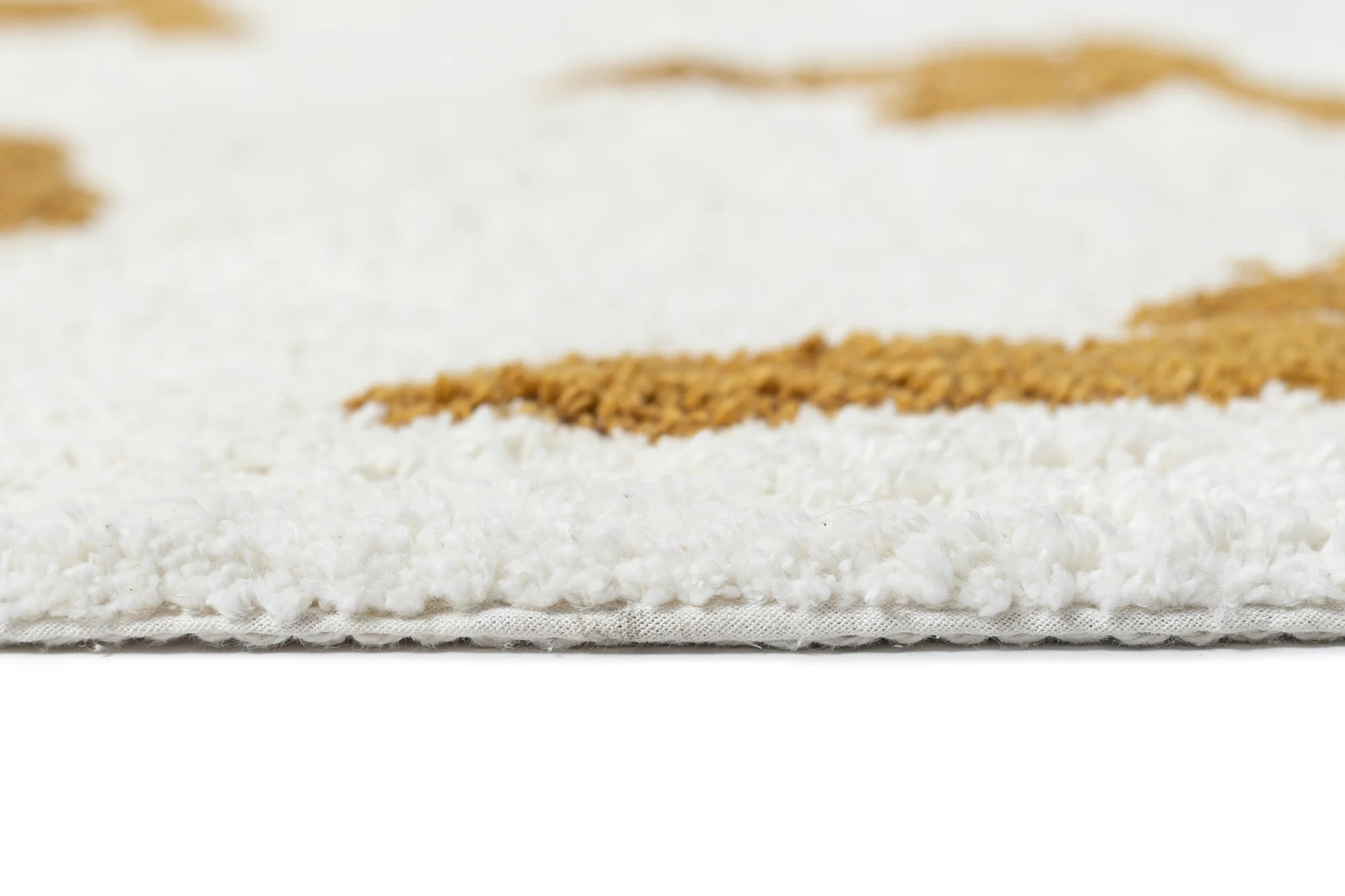 Saffron Mustard Brown Palm Tree Cotton Washable Rug - Image 12