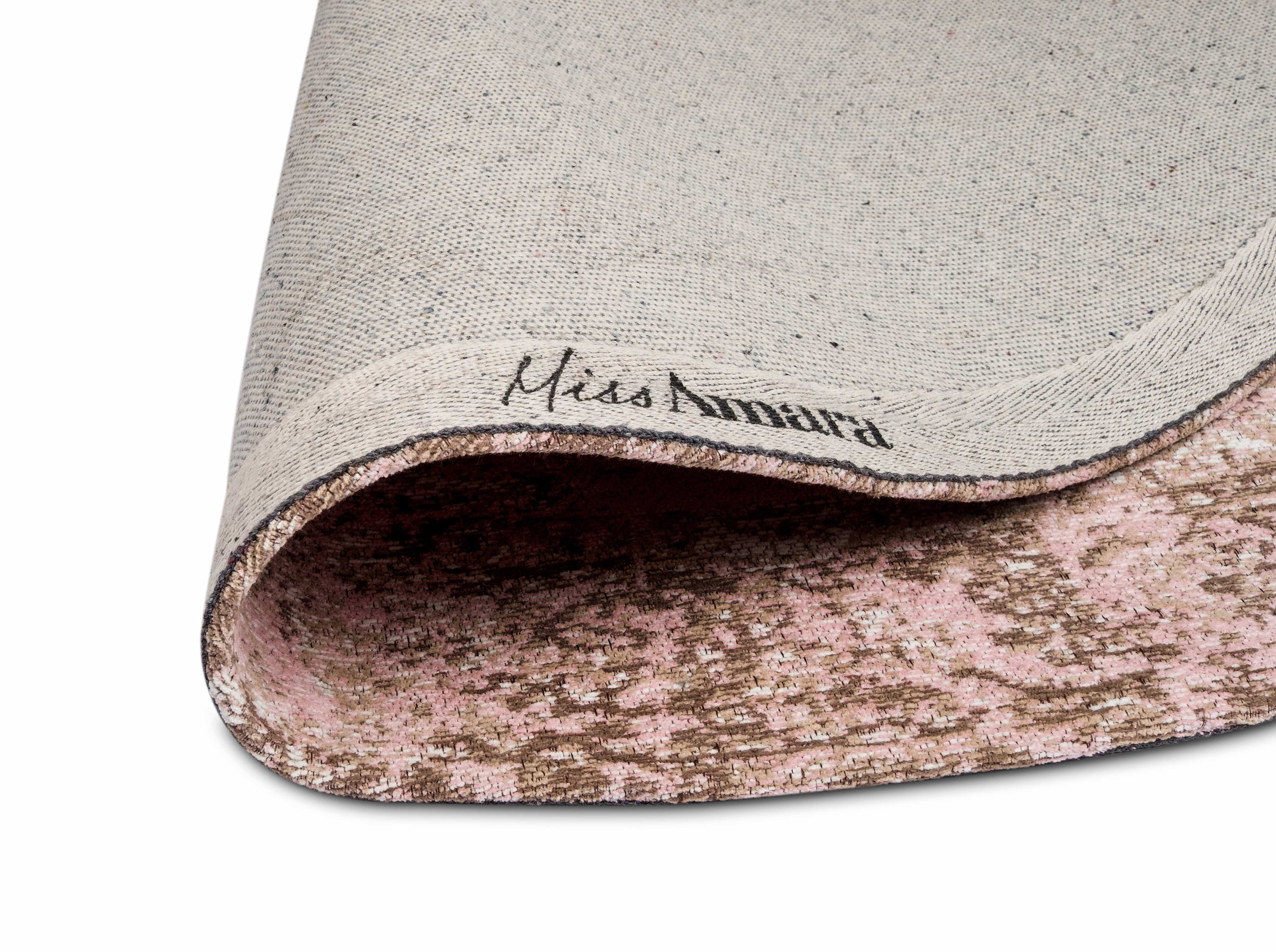 Sahara Turkish Style Pink Distressed Medallion Round Rug - Image 5