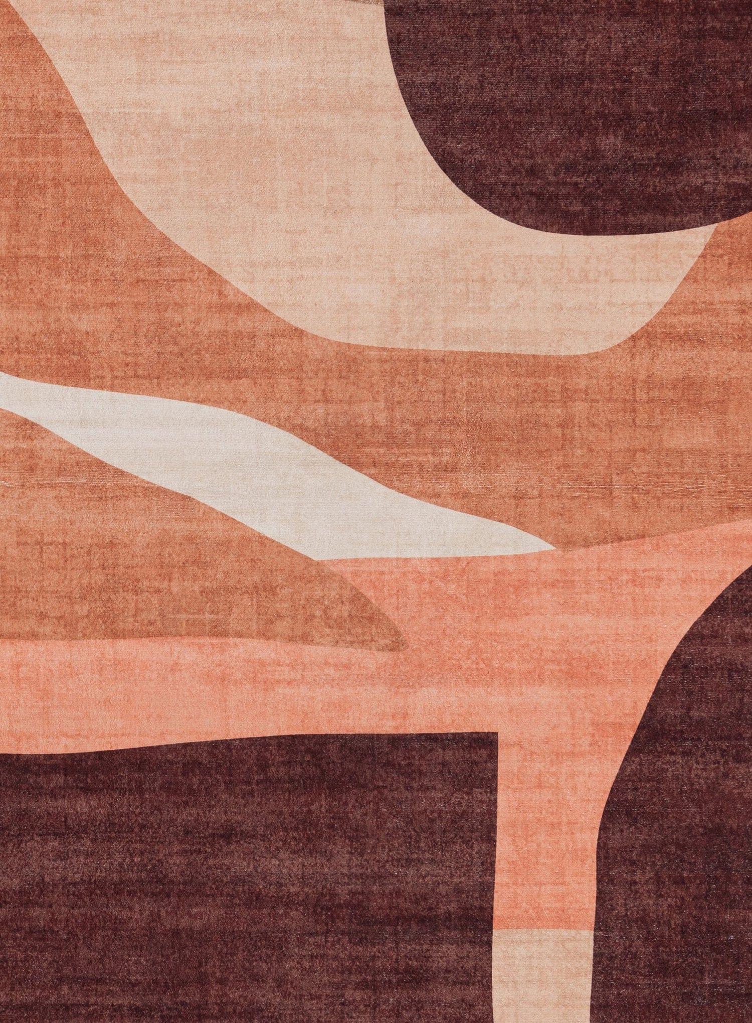 Samia Red and Beige Abstract Washable Rug - Image 14