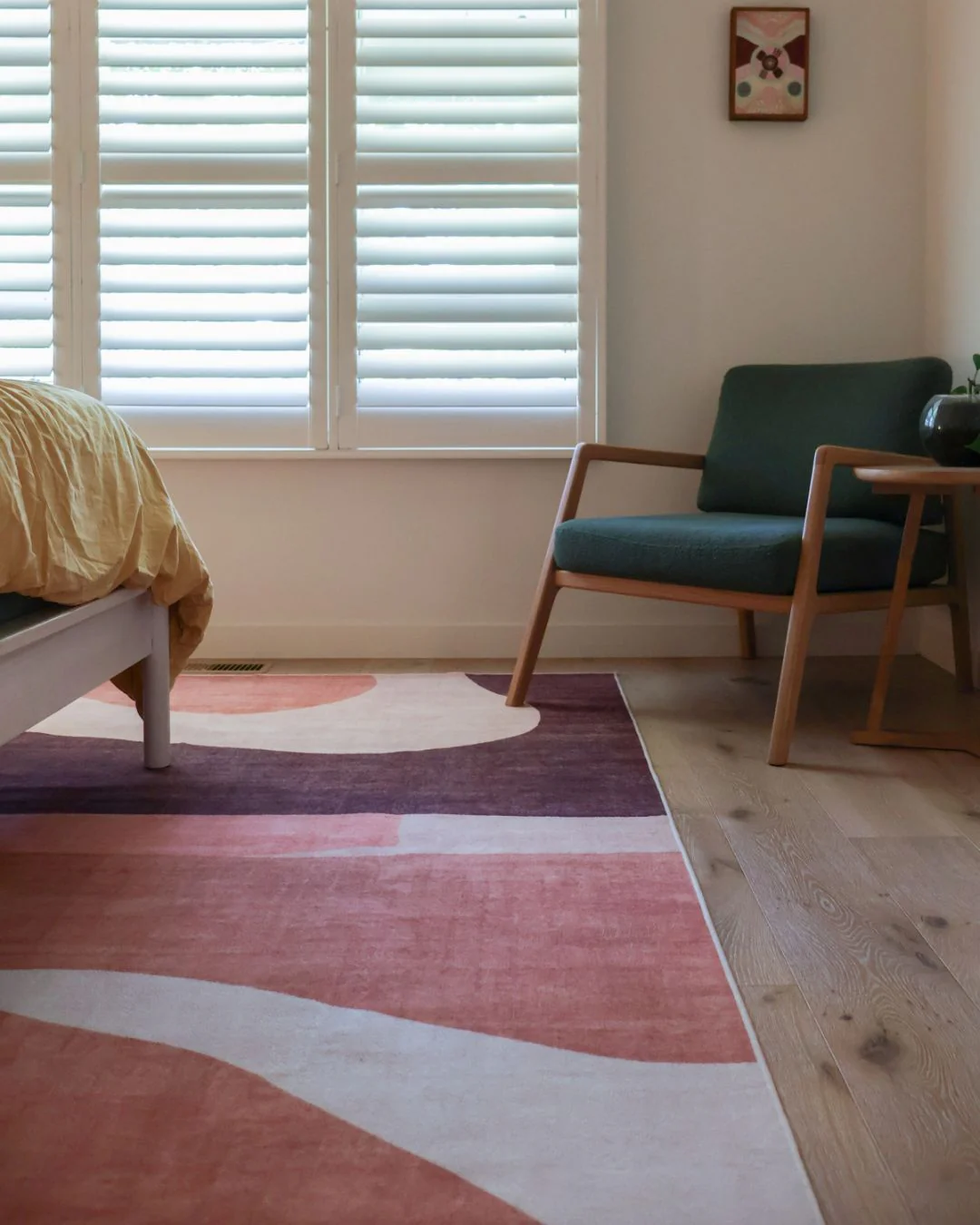 Samia Red and Beige Abstract Washable Rug - Image 2